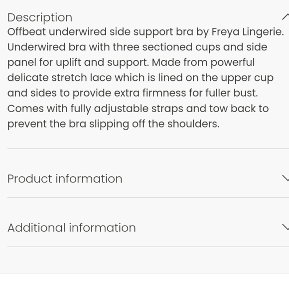 Freya Offbeat Side Support Bra - 28F - Picture 14 of 14